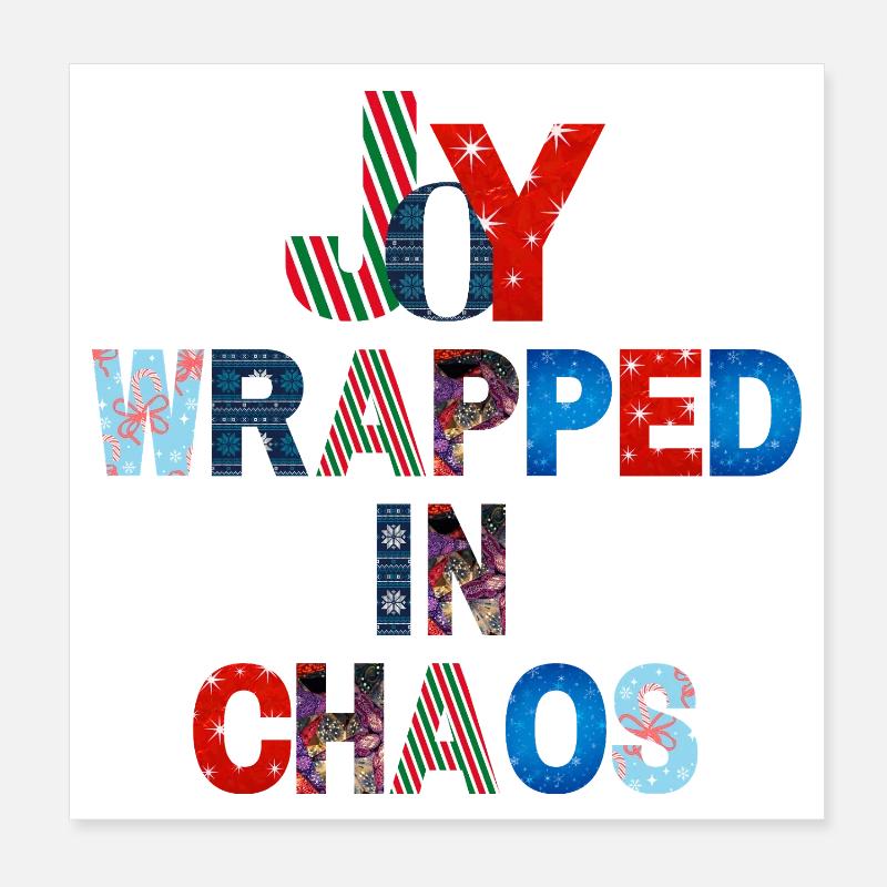 Conception de la typographie de Noël Poster 20 x 20 cm