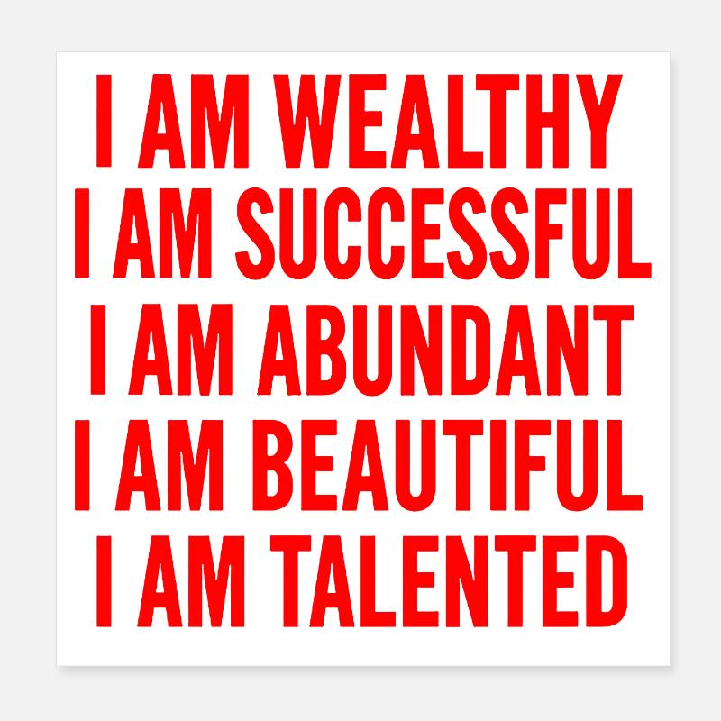 Du bist erstaunlich - Affirmationen Poster 20x20 cm
