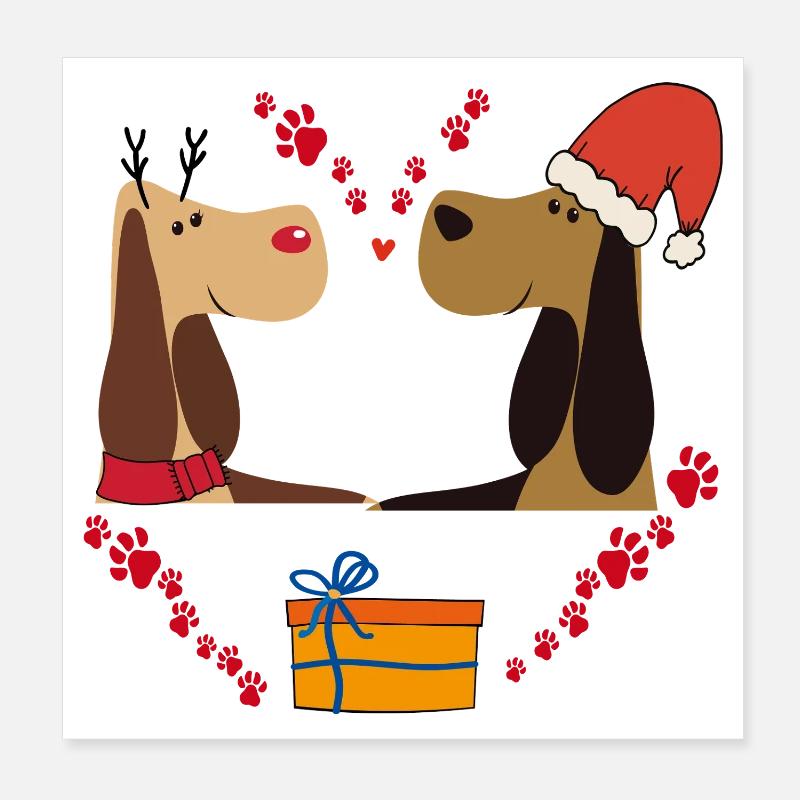 Le bonheur de Noël Poster 20 x 20 cm