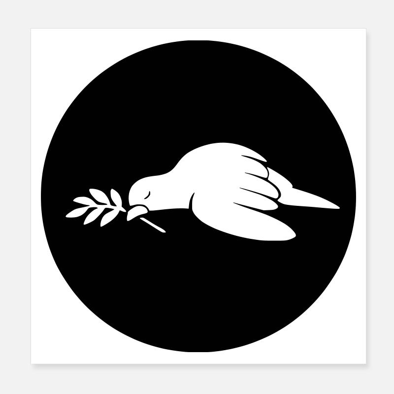 FRIEDENSTAUBE Poster 20x20 cm