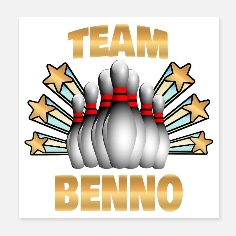 Bowling Benno Poster 20x20 cm