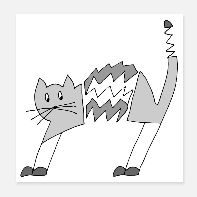 chat Poster 20 x 20 cm
