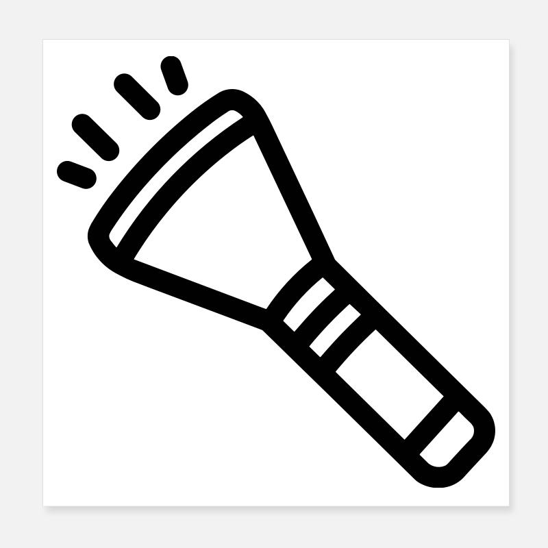 lampe torche, Poster 20 x 20 cm