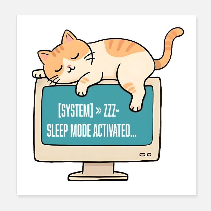 Geek-Chat im System-Standby Poster 20x20 cm