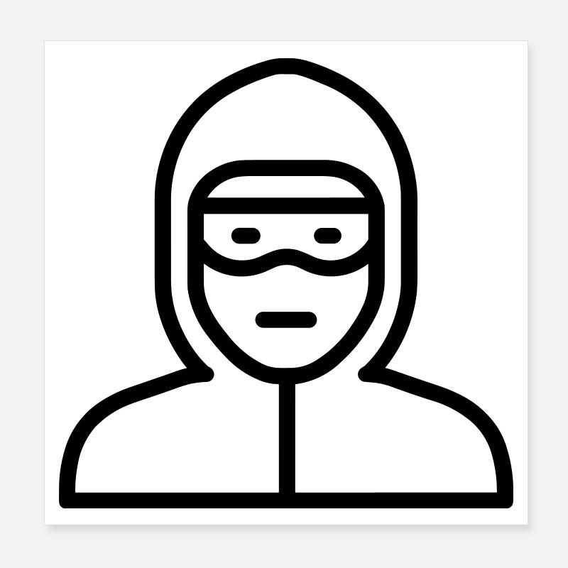 hacker Poster 20 x 20 cm