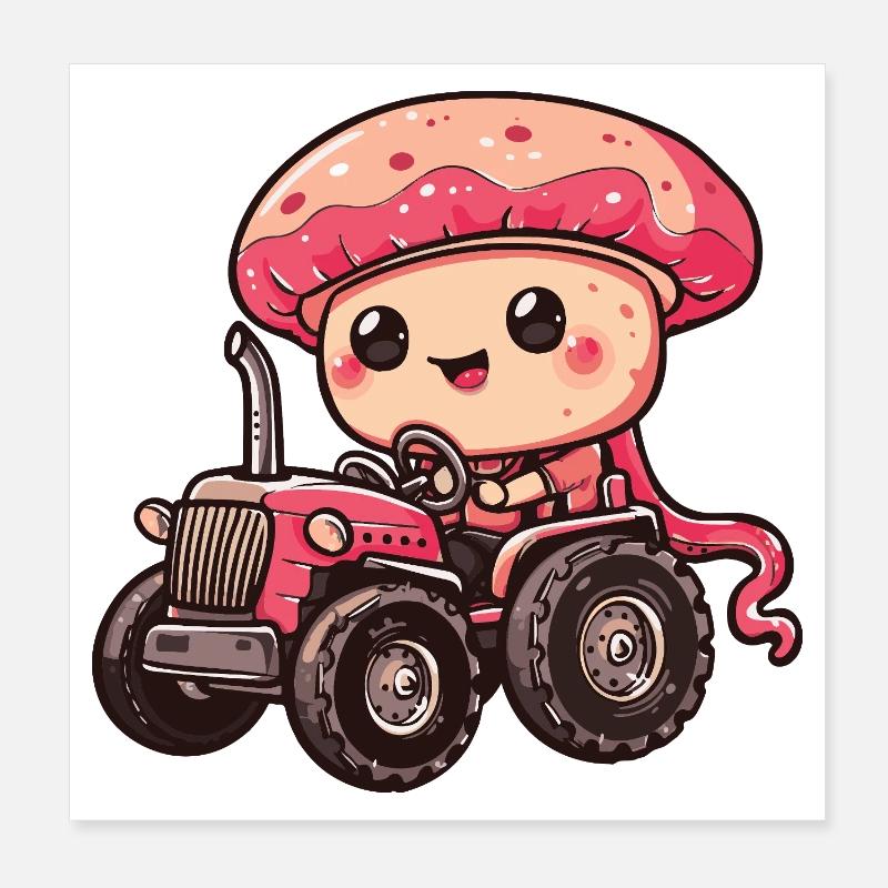 Éleveur de tracteurs à méduses Poster 20 x 20 cm