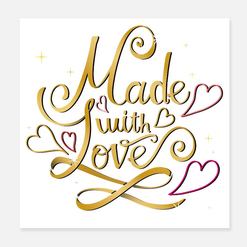 Fait avec amour Poster 20 x 20 cm