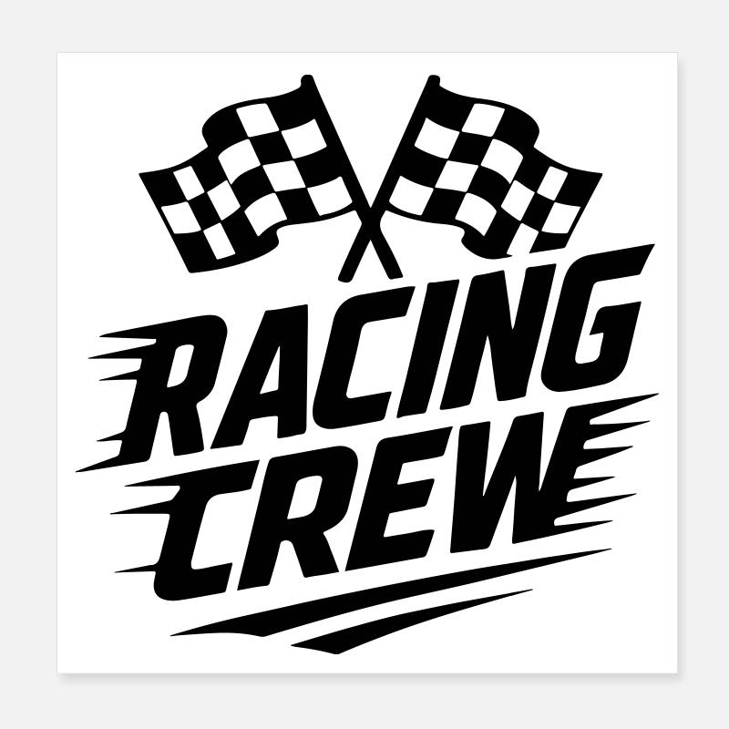 Racing Crew Poster 20x20 cm
