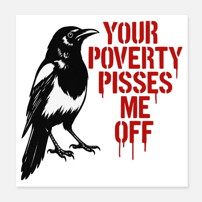 Pie avec texte rouge goutte Poster 20 x 20 cm