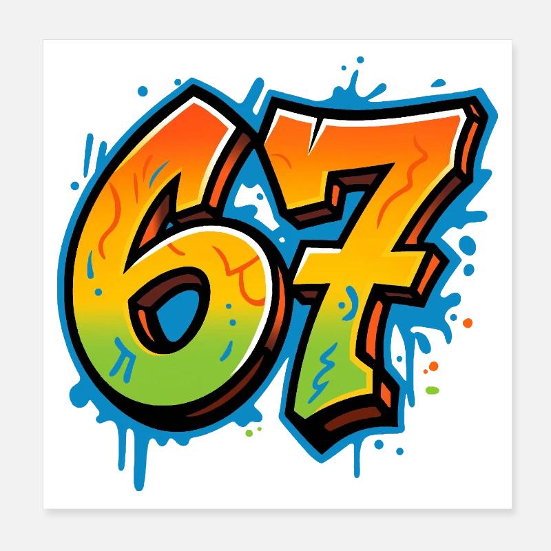 Six Seven Graffity Poster 20 x 20 cm