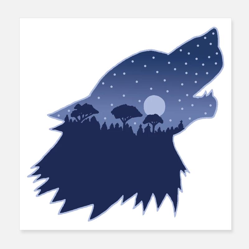 L'appel de la forêt Poster 20 x 20 cm