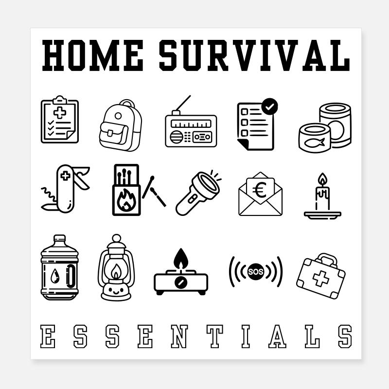 Notfallplan – Weltuntergang Poster 20x20 cm