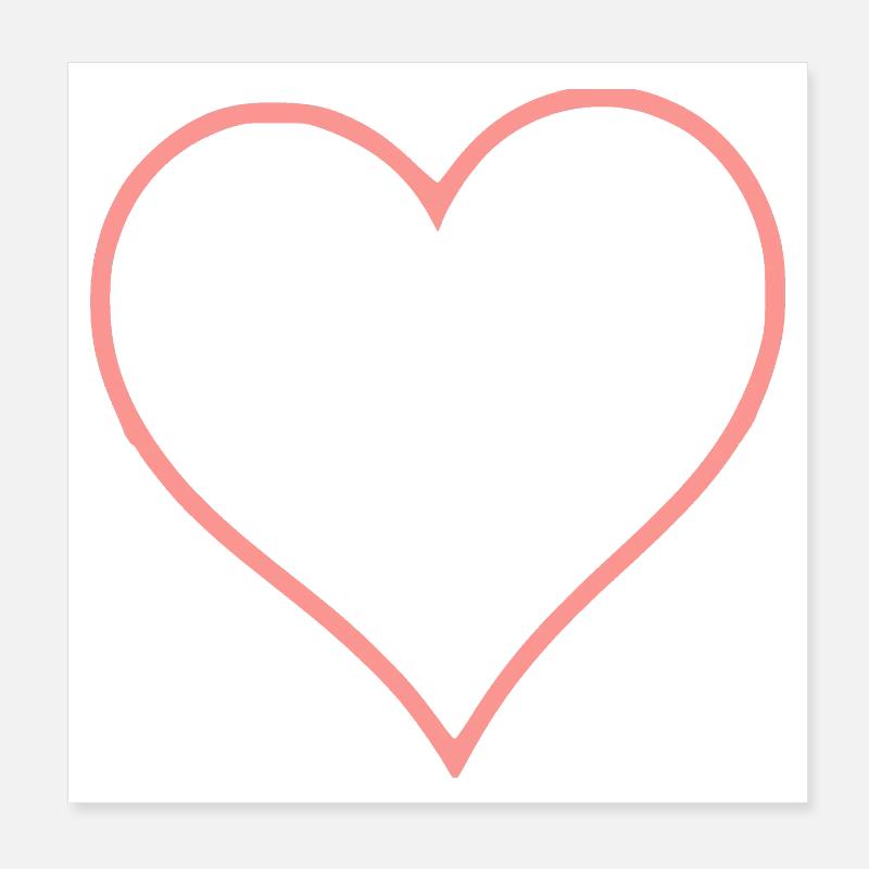 Saint-Valentin Cœur Rose, St.valentin Poster 20 x 20 cm