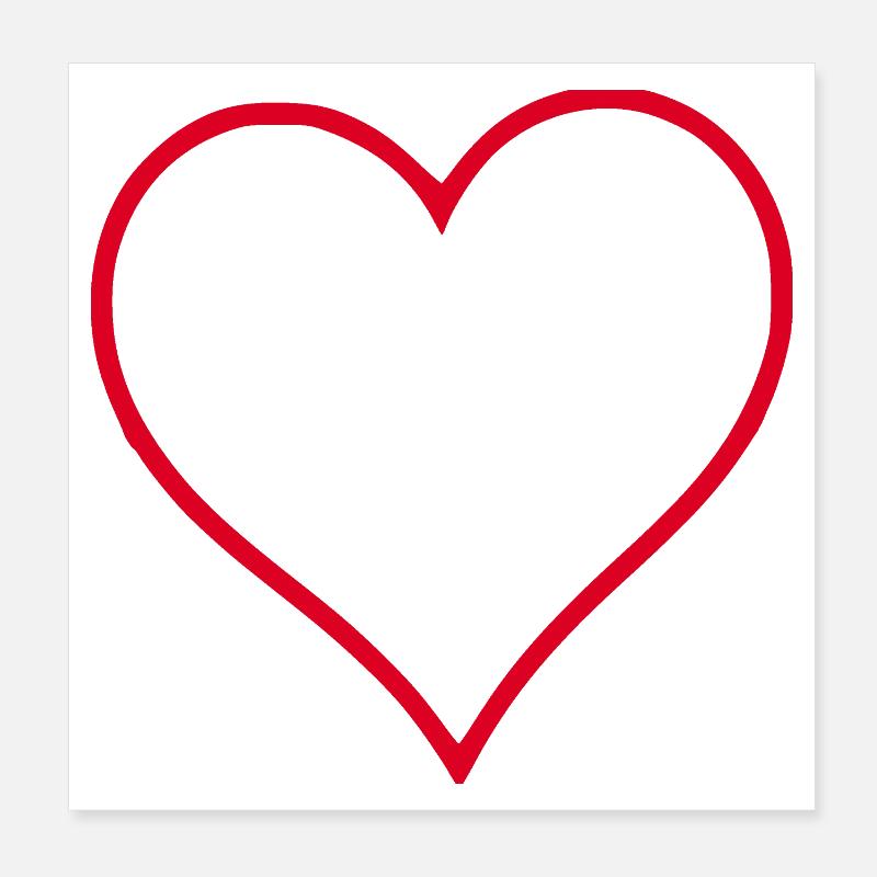 Saint-Valentin cœur rouge, st.valentin Poster 20 x 20 cm