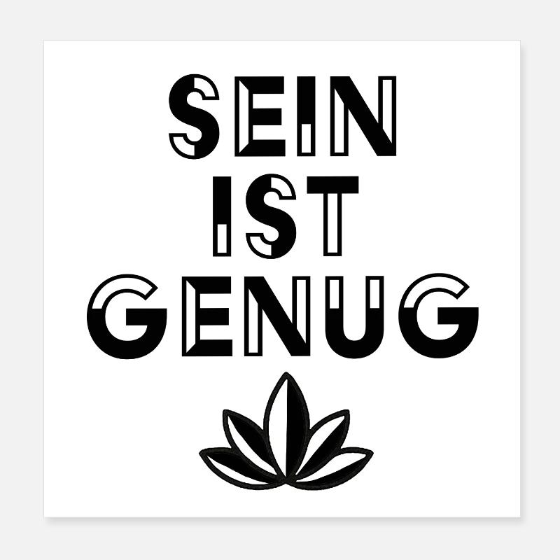 Sein ist genug – Minimalistische Cannabis-Ästhetik Poster 20x20 cm