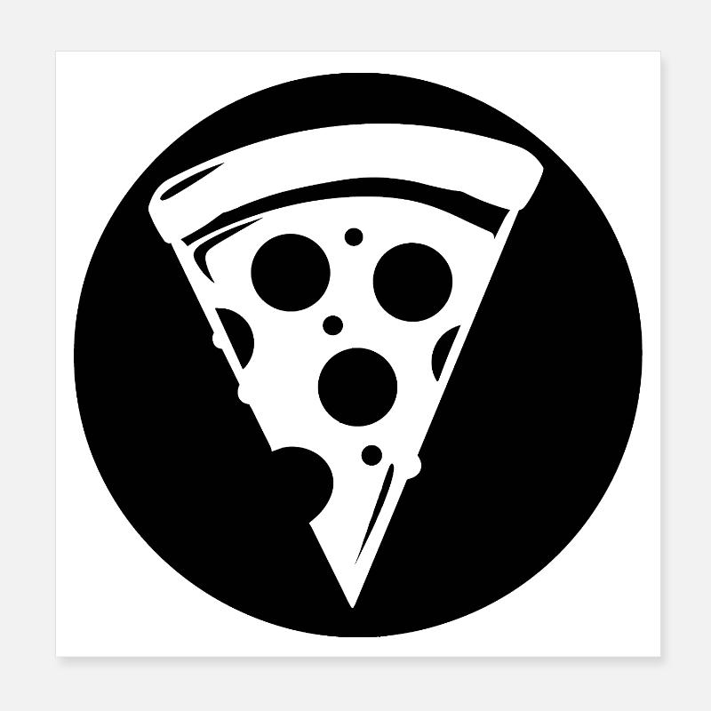 Pizzastück Poster 20x20 cm