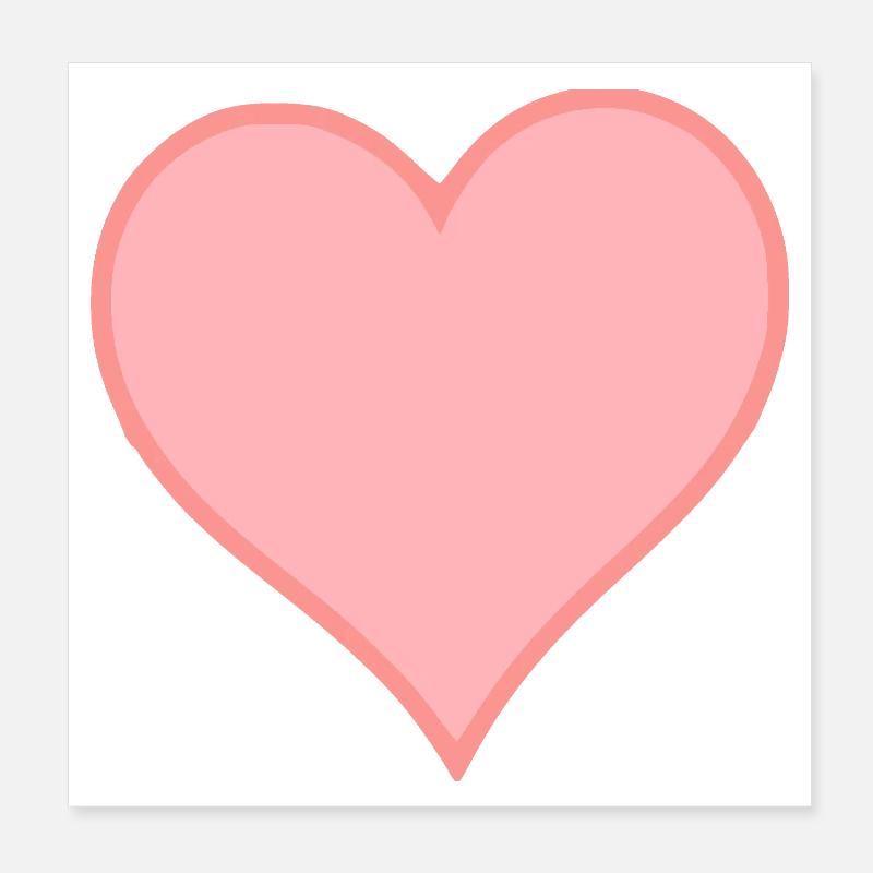 Cadeau rose à cœur rose pour la Saint-Valentin Poster 20 x 20 cm