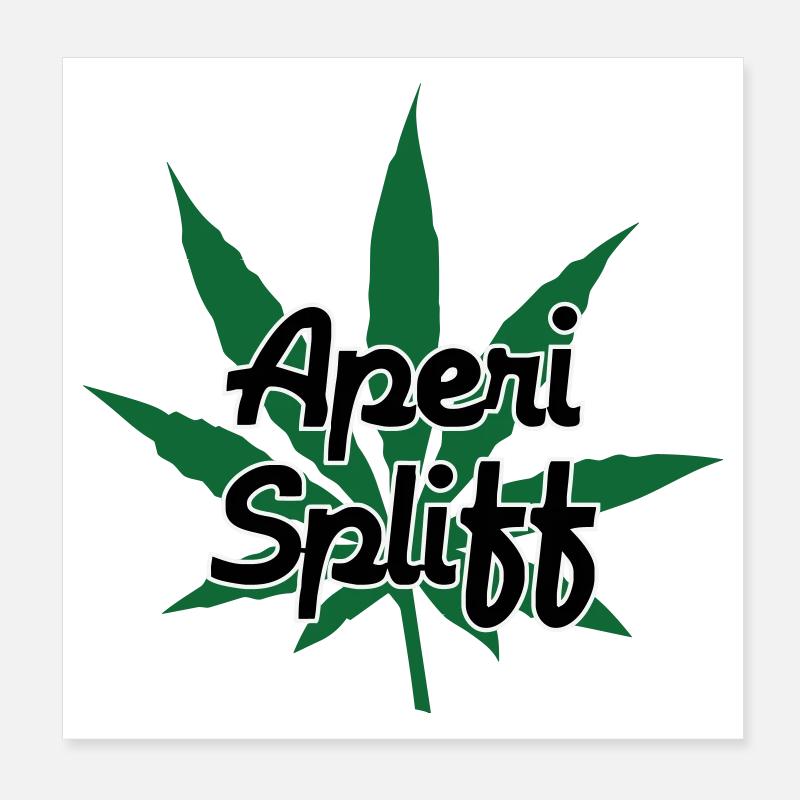 Aperi Spliff - Cannabis - Weed Poster 8" x 8" (20x20 cm)