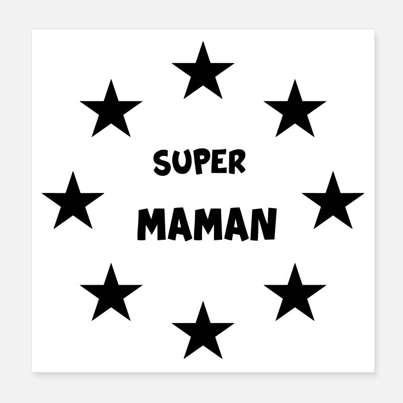 SUPER MAMAN Poster 20 x 20 cm