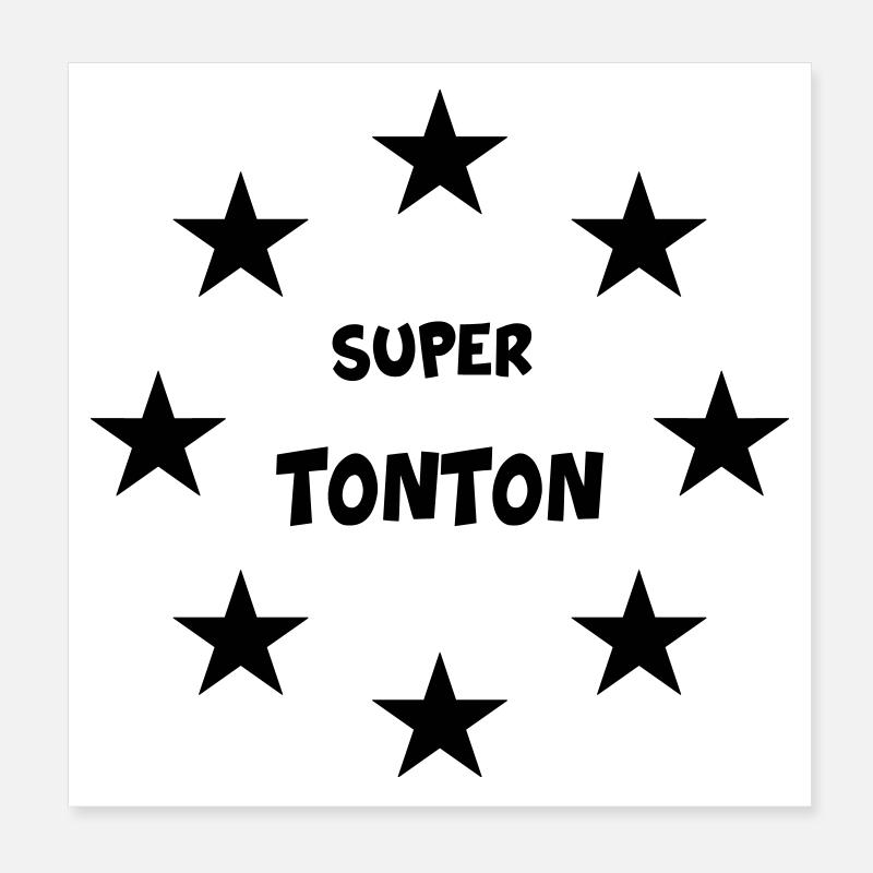 Super Uncle Poster 8" x 8" (20x20 cm)