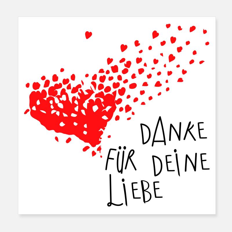 Thank you heart Poster 8" x 8" (20x20 cm)
