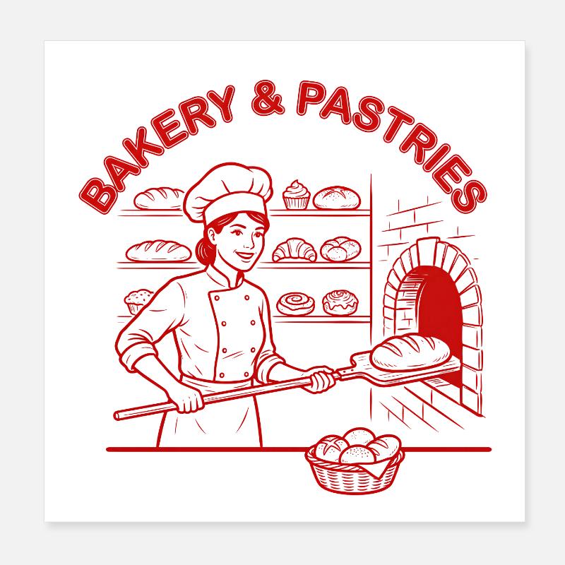 Bakery and Pastries Poster 20x20 cm