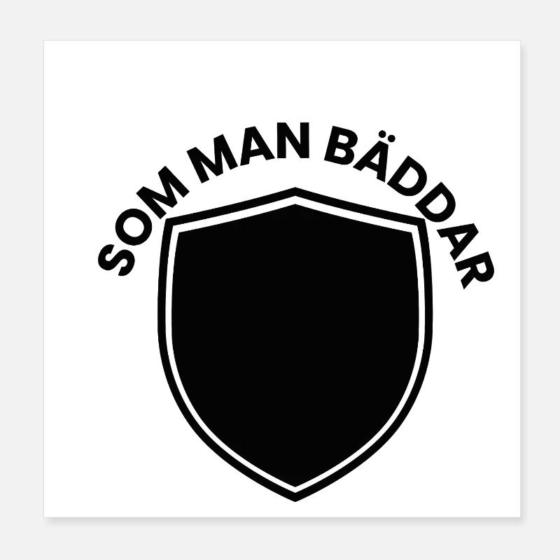 Ring Text Shield Design Poster 8" x 8" (20x20 cm)