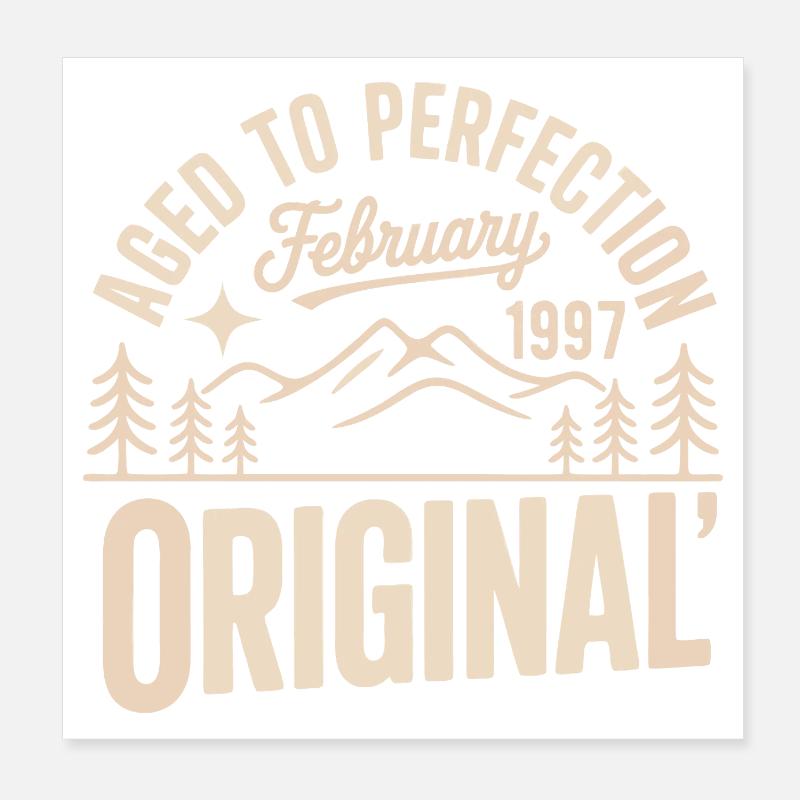 Februar 1997 – Legende der Gipfel und Berge Poster 20x20 cm