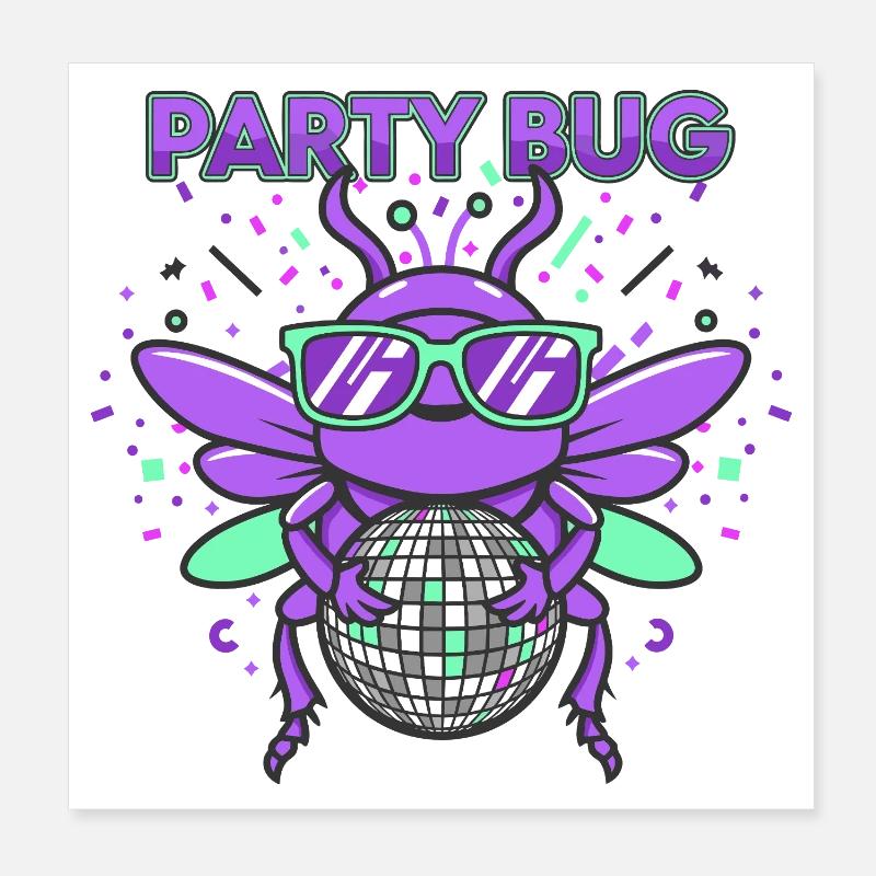 Party Bug - Fièvre disco Poster 20 x 20 cm