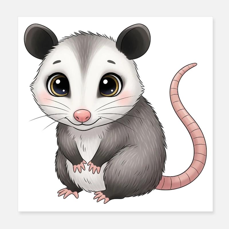 Niedliche Sternenratte Poster 20x20 cm