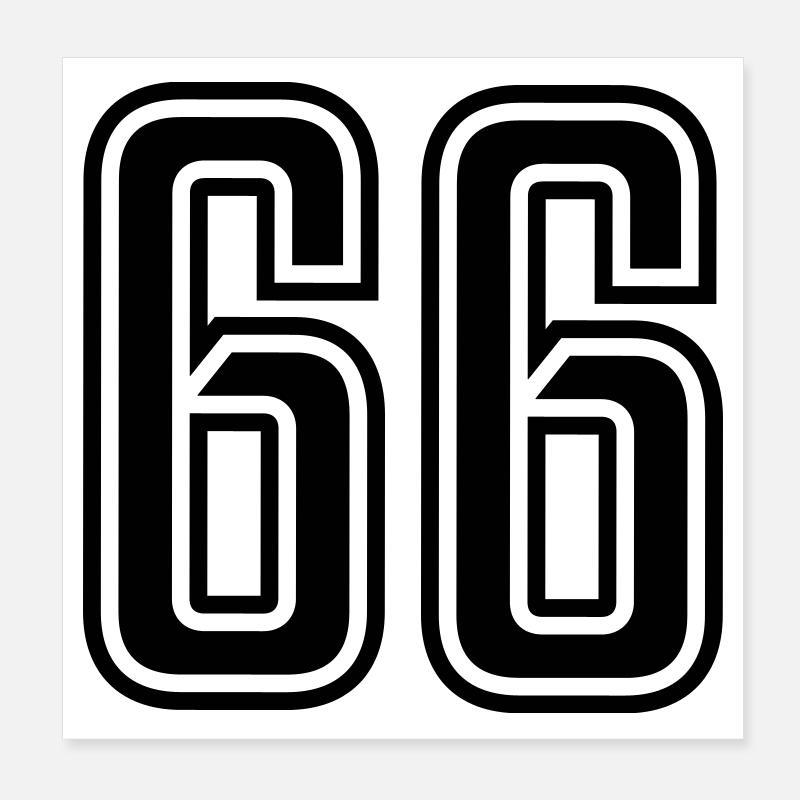 66 Poster 8" x 8" (20x20 cm)