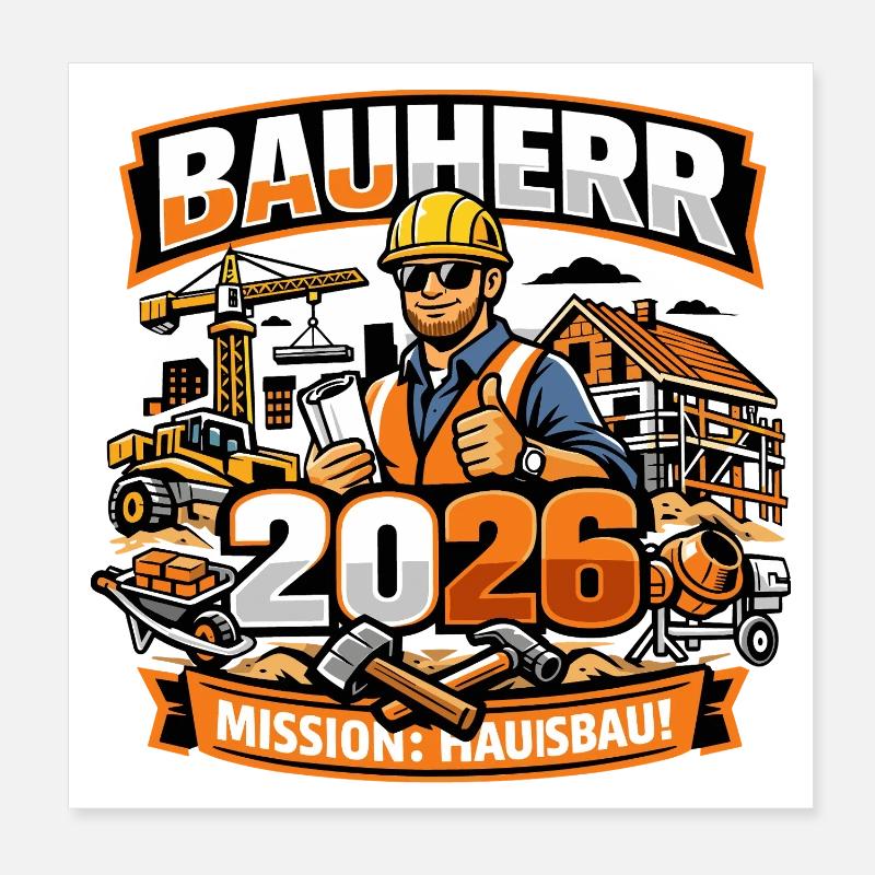 bauherr 2026 Poster 20x20 cm