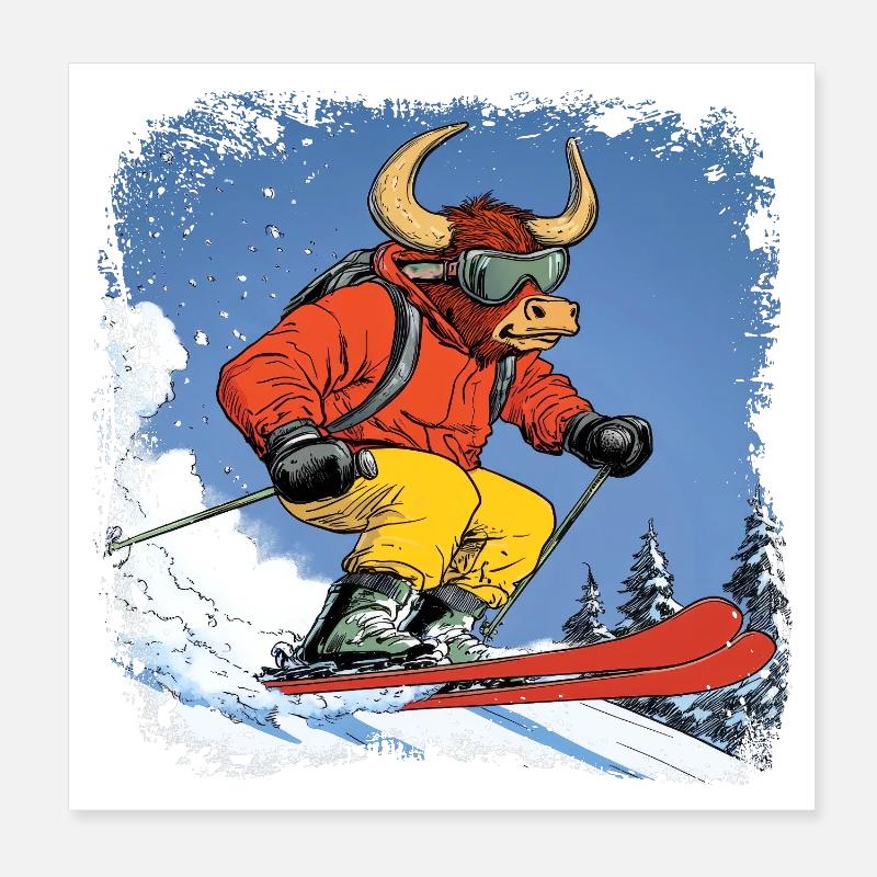 Ski Taurus Poster 8" x 8" (20x20 cm)