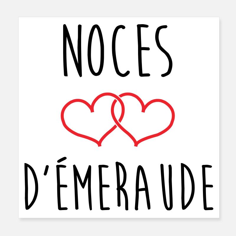 Smaragdhochzeitstag: 40 Jahre Ehe Poster 20x20 cm