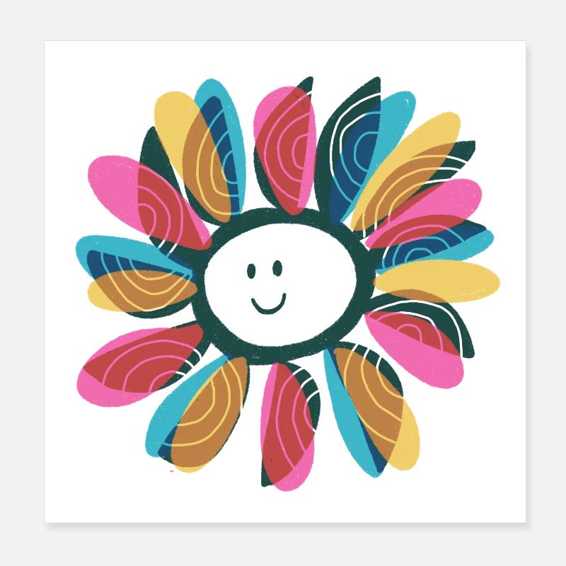 Windmill Flower  Poster 8" x 8" (20x20 cm)