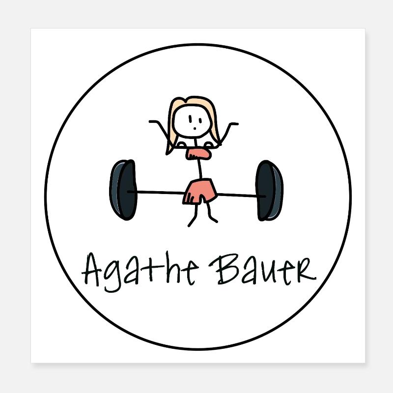 Agathe Power Bauer Poster 20 x 20 cm