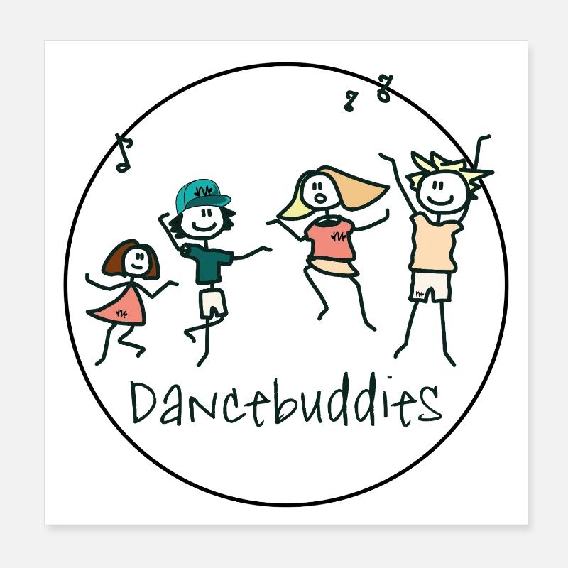 Danseurs Poster 20 x 20 cm