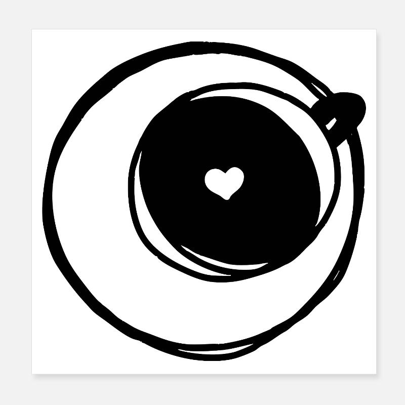 Coffee love Poster 20x20 cm