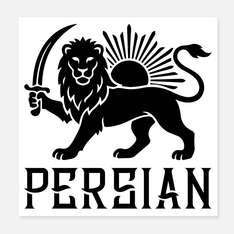 Lion perse Perse Iran Poster 20 x 20 cm