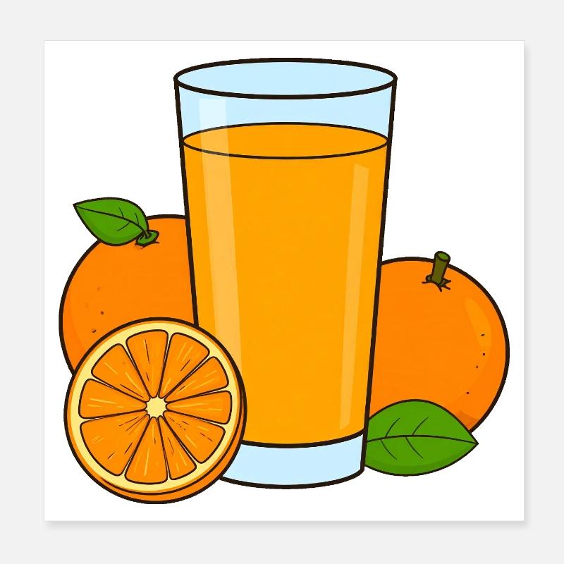 Jus d'orange Poster 20 x 20 cm