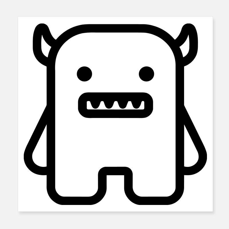 monster Poster 8" x 8" (20x20 cm)