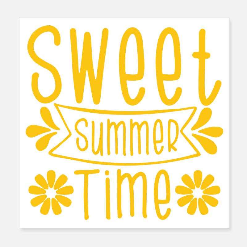 Sommer Sommerzeit, endlich Sommer.  Poster 20x20 cm