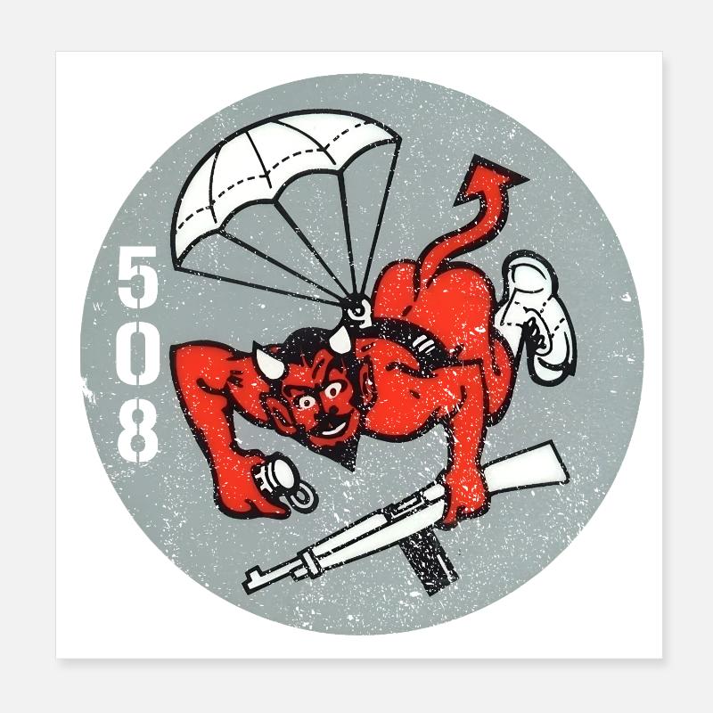 508e Division aéroportée « Red Devils » de la Deuxième Poster 20 x 20 cm
