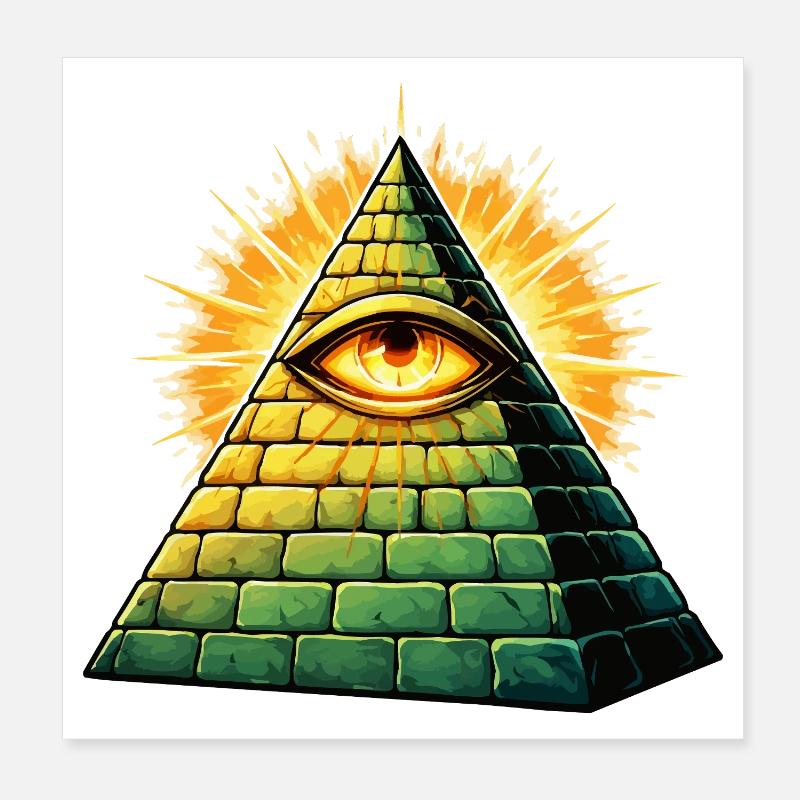 Illuminati Pyramid Poster 8" x 8" (20x20 cm)