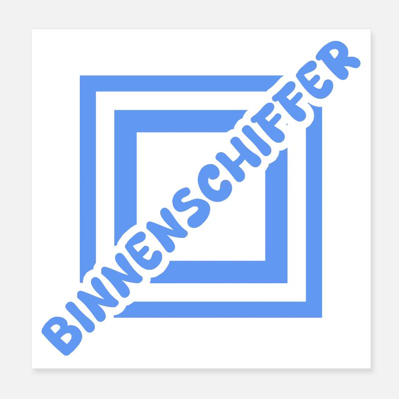 Berufung Binnenschiffer Poster 20x20 cm