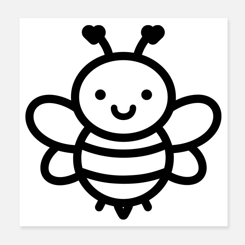 Abeille Poster 20 x 20 cm