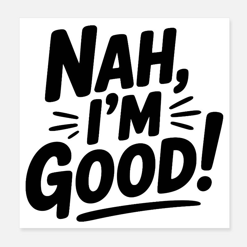 Non, ça va ! Poster 20 x 20 cm