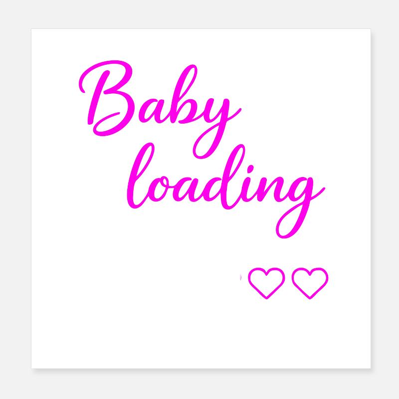 Baby loading Poster 20x20 cm