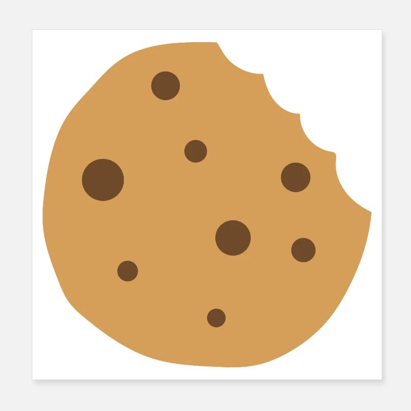 Chocolate Chip Cookie Poster 8" x 8" (20x20 cm)