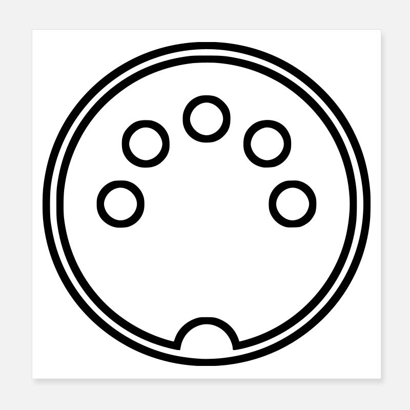 MIDI Connector Poster 8" x 8" (20x20 cm)